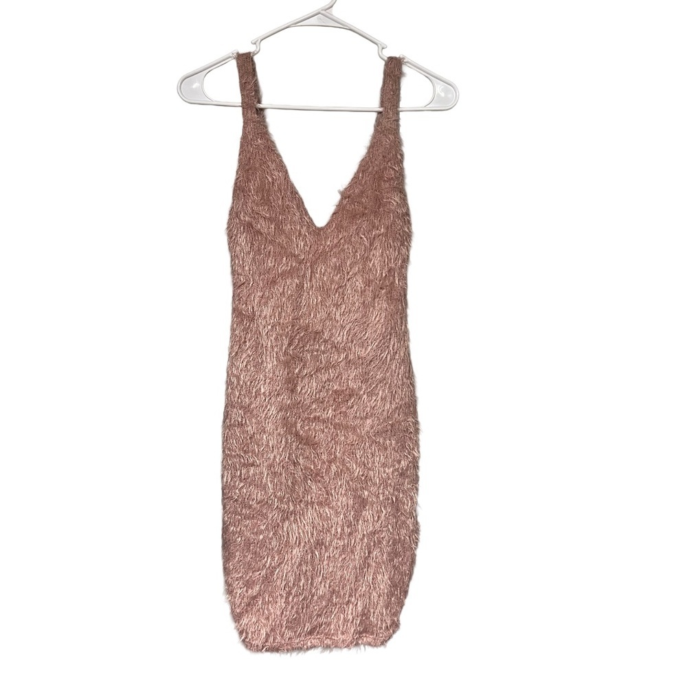 Fashion Nova Textured Blush Mini Dress
